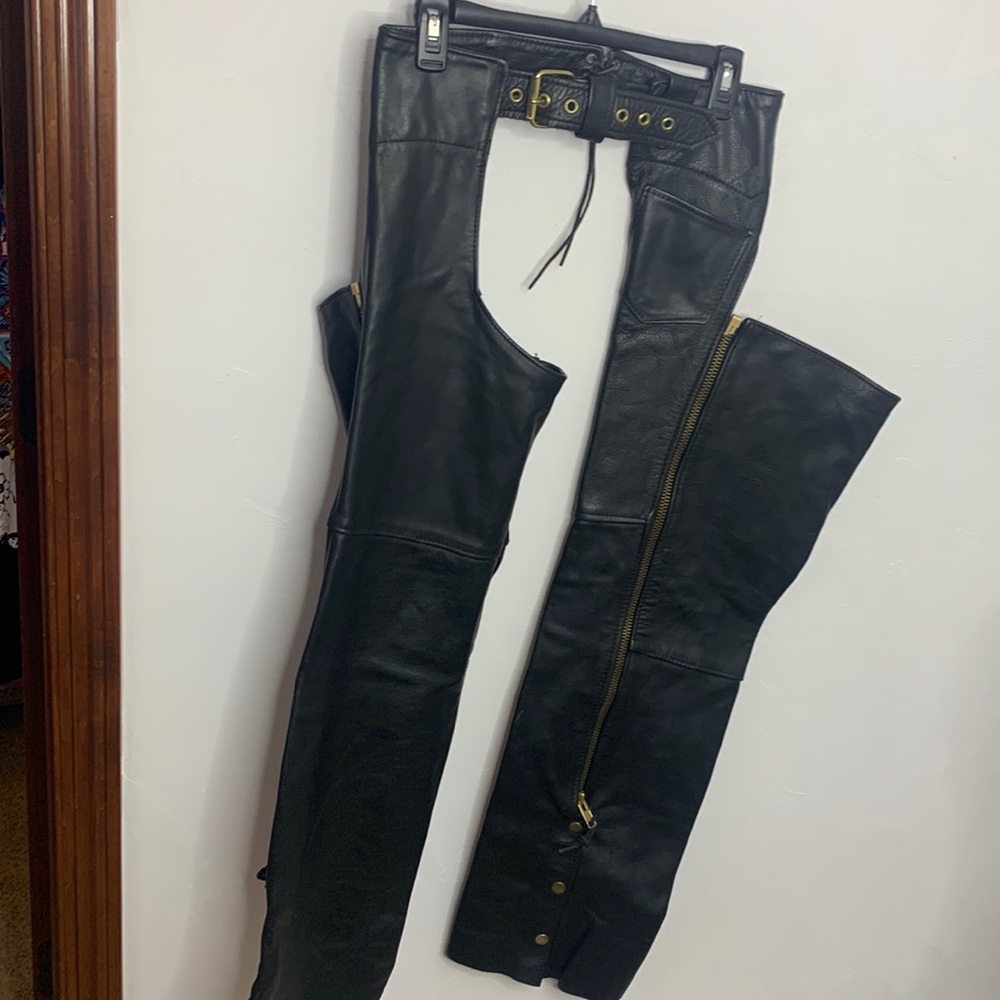 Black Leather Women’s Chaps